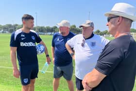 Pompey boss speaks to Pompey fans during their week-long training camp in Croatia.