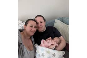 Newborn Cara Hallissey stayed in QA Hospital for seven weeks after she was diagnosed with a rare form of diabetes.