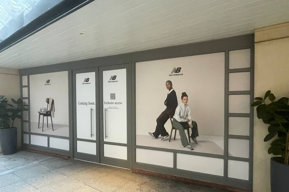 Signage has gone up at the New Balance store which will be opening later on this year at Gunwharf Quays. 