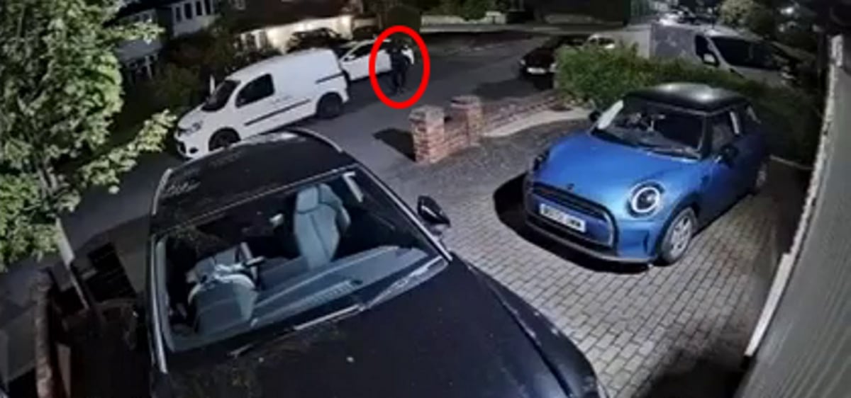 Shocking CCTV footage shows the moment gunman starts firing shots towards house in leafy suburb