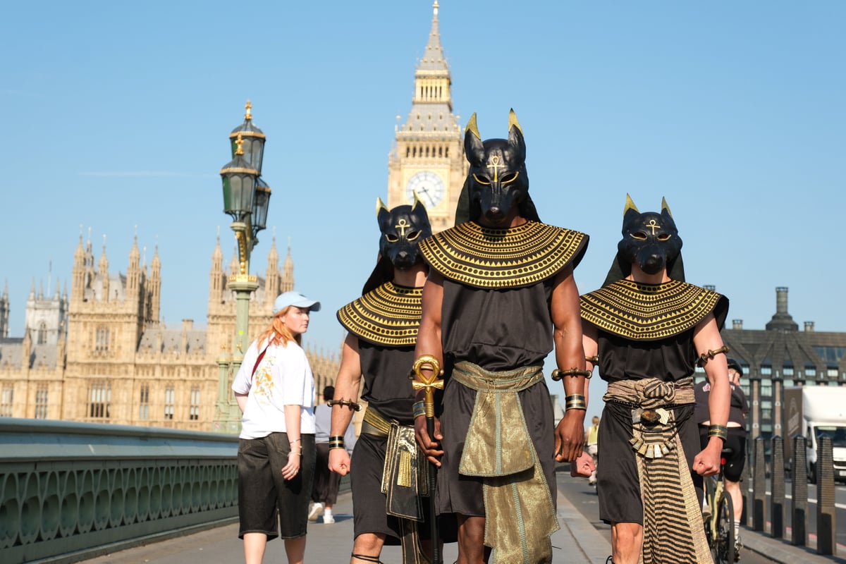 Egyptian Gods descend on London
