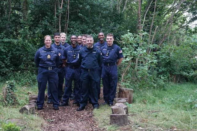 Volunteers from HMS Sultan at 6th Gosport (Rowner) Air Scout Group. Royal Navy sailors were restoring several parts of the town.