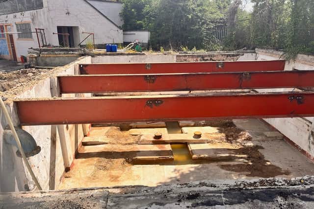 Work is ongoing at Hilsea Lido where the plant room has now been emptied