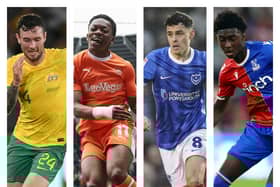 From left to right: Aiden O'Neill, Karamoko Dembele, Alex Robertson and Jesurun Rak-Sakyi have all been linked with moves to Pompey this summer.