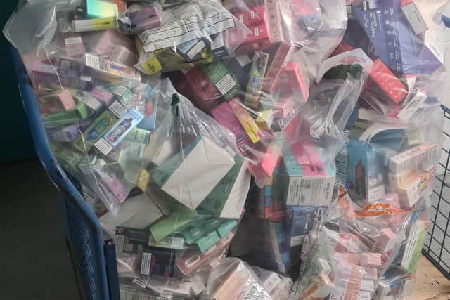 A large haul of illegal cigarettes, vapes and tobacco products have been found in raids across the North End and Fratton areas of Portsmouth.