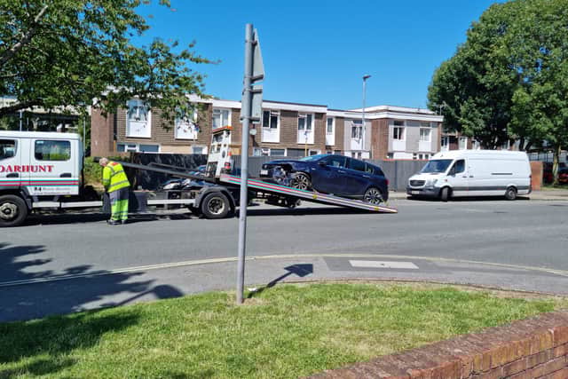 Officers responded to a road traffic accident in Hanway Road, Buckland, Portsmouth, this morning (July 19).