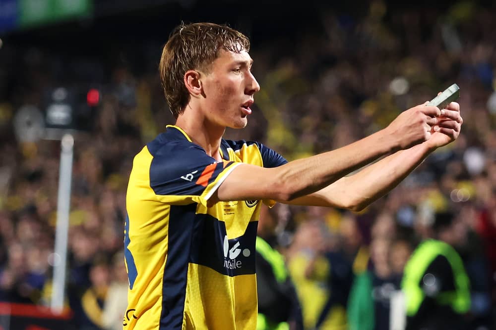 Pompey are close to signing Central Coast Mariners defender Jacob Farrell. Pic: Getty