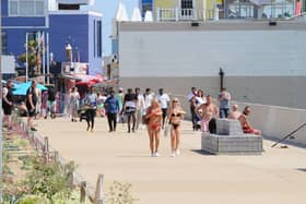 The Met Office forecast a heatwave across Portsmouth and Hampshire. Pictured are people out and about in Old Portsmouth.