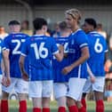 Pompey's Ryley Towler has earned praise for attitude and the manner in which he's started strongly in pre-season. Pic: Alex Shute.
