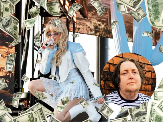 Sabrina Carpenter's 2025 UK Tour is about to go on sale this week; Benjamin Jackson looks at what else he could have spent money on after purchasing a pre-sale ticket (Credit: Getty/Canva)