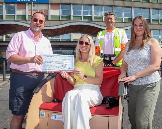 Cycling Without Age celebrated securing its future after receiving funding from the League of Friends (LOF) at St Marys Hospital, Portsmouth