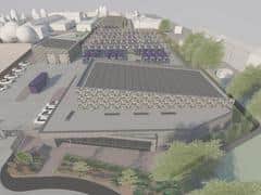 Proposed new bus depot at the site of the former New Centre in Hilsea, Portsmouth