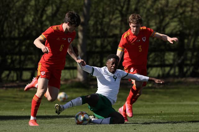 Former Pompey triallist Jonathan Afolabi pictured for Republic Of Ireland Under-21s against Wales in March 2021. Picture: Clive Brunskill/Getty Images