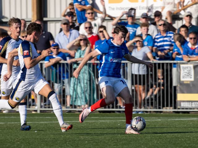 Harry Clout goes on the attack against the Hawks in the pre-season friendly. Picture: Alex Shute