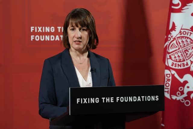 Chancellor of the Exchequer Rachel Reeves has announced an above inflation pay rise for the Royal Navy, British Army and RAF.  Pictured is Ms Reeves during a press conference following her statement to the House of Commons on the findings of the Treasury audit into the state of the public finances.