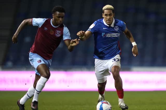 Portsmouth in action for Pompey.