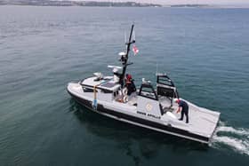 Royal Navy Motor Boat Apollo, an un-crewed surface vessel, was successfully tested in Weymouth bay, with the Royal Navy reporting "impressive" results.