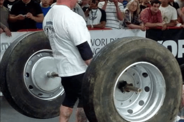 Glen Bailey competing in a weightlifting competition