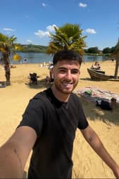 Callum Ryan at London's secret beach.