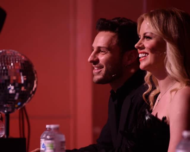 Pasha Kovalev and Joanne Clifton gave a few 10 paddles at the Strictly Come Dancing style charity event.
