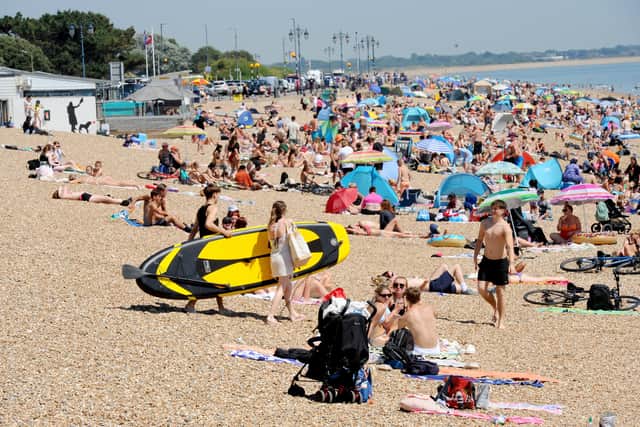 Temperatures reached as high as 30 degrees in Portsmouth on Tuesday, July 30, 2024. Picture: Sarah Standing (300724-2737)