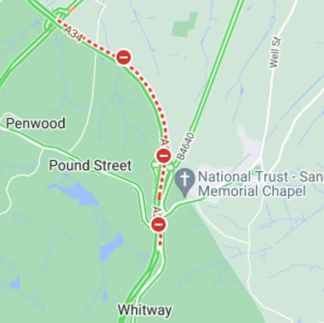 AA Traffic News is showing that the A34 is still closed southbound this morning.