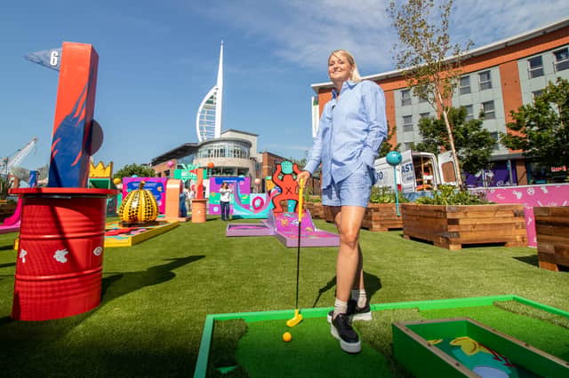 Curator and Creative Director, Tina Ziegler of Moniker Art at the golf course Picture: Habibur Rahman