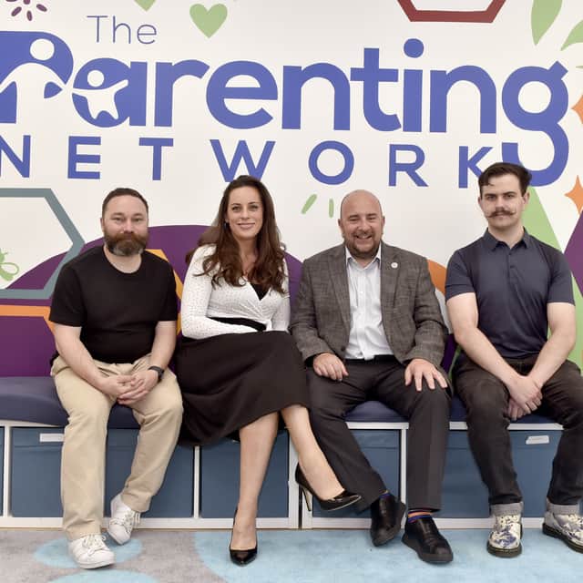 Steve Pitts (centre right) met with Matt Foster (left), founder and CEO of The Parenting Network, April Gilbert (centre left), chief operating officer at The Parenting Network, and Aidan Lamer (right), economy, transport and planning at Portsmouth City Council. The Parenting Network has been a welcome addition to The Bridge Centre.

Picture: Sarah Standing (300724-7888)