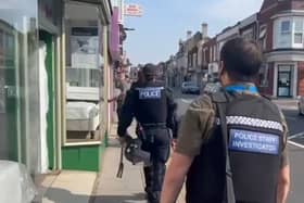 Police carried out raids in London Road and Shakespeare Road in Portsmouth. One woman has been arrested for prostitution and modern day slavery offences. Picture: Hampshire and Isle of Wight Constabulary