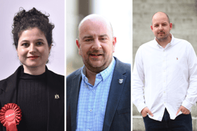 Discussions are being raised about whether a metro mayor will be installed in Portsmouth. From left: Charlotte Gerada, Labour, Council leader Steve Pitt, Liberal Democrats, and George Madgwick, Portsmouth Independents Party.