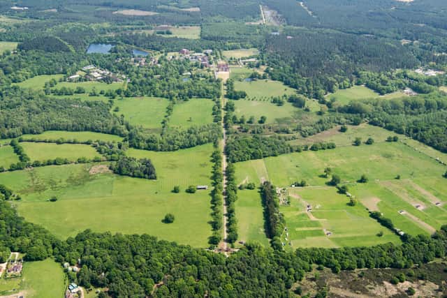 Natural habitats are expected to receive more protection after south Hampshire councils receive a funding boost. Pictured is Bramshill Park, a series of early 17th to early 18th century formal walled gardens, terraces and avenues set in a park surrounding a Jacobean House that was used as a Police Training College until 2015, Bramshill, Hampshire, 2018.