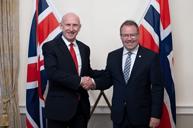 HMS Prince of Wales will be heading to Japan in 2025 and will lead a UK Carrier Strike Group in the Indo-Pacific region. The Norwegian Navy will be joining the group. Defence Secretary John Healey met Minister of Defence Bjørn Arild Gram in London.