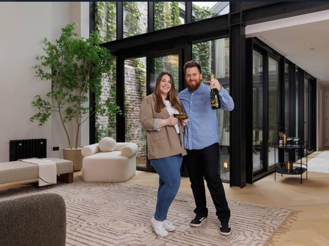 Hillary and Franco McManus Omaze Million Pound House London winners inside their new £5m home