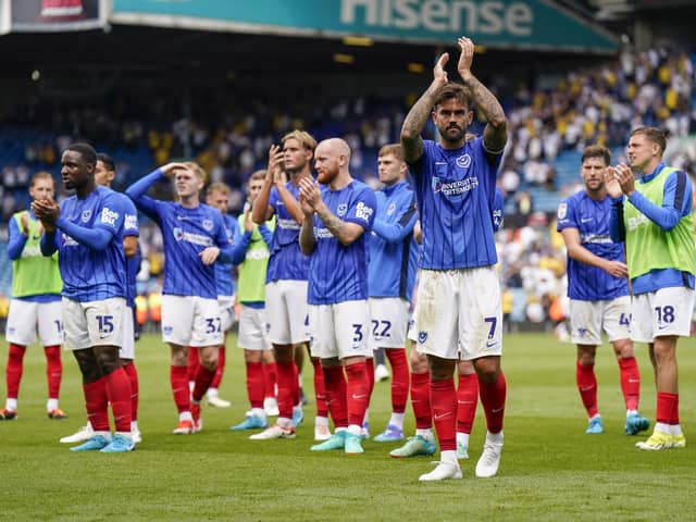 Matlon Pack leads the applause as the Pompey players thanks the travelling Fratton faithful