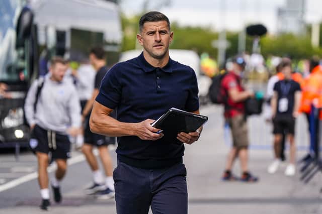 John Mousinho is still targeting more Pompey arrivals - but not before Tuesday's game against Millwall. Picture: Jason Brown/ProSportsImages