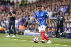 New Pompey midfielder Andre Dozzell on his debut at Leeds United on Saturday. Pic: Jason Brown/ProSportsImages