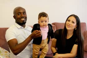 Marianna and Reuben Dawkins' son Caleb was born at just 26 weeks in Queen Alexandra Hospital in Portsmouth, going through a tough journey before coming home. Picture: Sarah Standing (250724-2512)