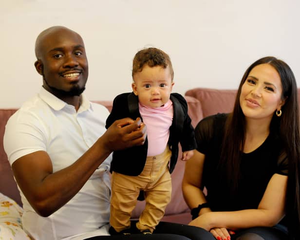 Marianna and Reuben Dawkins' son Caleb was born at just 26 weeks in Queen Alexandra Hospital in Portsmouth, going through a tough journey before coming home. Picture: Sarah Standing (250724-2512)