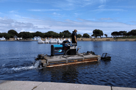 Portsmouth City Council contracted a company to improve the water quality of Canoe Lake last week as they set about removing the algae.