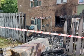 Fire services tackled a blaze in Partridge Gardens on Tuesday, August 8.