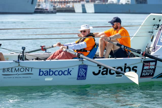 Pictured - Commander Charles Wylie (Retired) aboard HMS Oardacious