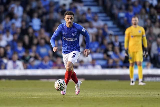 Jordan Williams played at centre-half for Pompey against Millwall in the Carabao Cup. Picture: Jason Brown/ProSportsImages