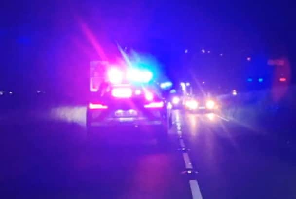 Emergency crews on Portsdown Hill Road after the crash on 13 August