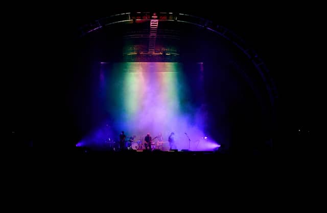 Musical group Explosions in the Sky performs onstage during FYF Fest 2016 at Los Angeles Sports Arena on August 27, 2016 in Los Angeles, California.