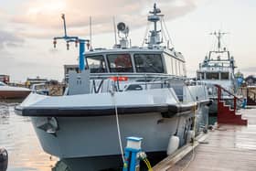 HMS Dagger escorted a Spanish ship out of Gibraltar waters following an "incursion". Pictured is HMS Dagger and HMS Cutlass.