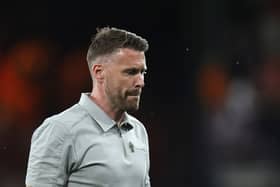 Luton boss Rob Edwards saw his side concede four goals against Burnley on Monday night