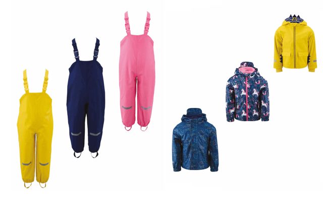 Pick up raincoats and waterproof dungarees in the Aldi middle aisle