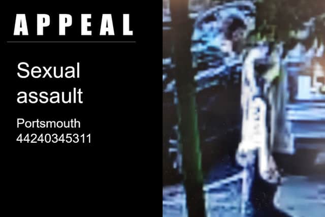 The police have launched an appeal after a man groped a women by grabbing her bum in public.