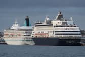 Vasco Da Gama (foreground) will be sailing into Portsmouth International Port this weekend as part of a tour around the British Isles.