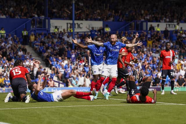 Pompey showed grit against relegated Premier League side Luton Town. Pic: Jason Brown